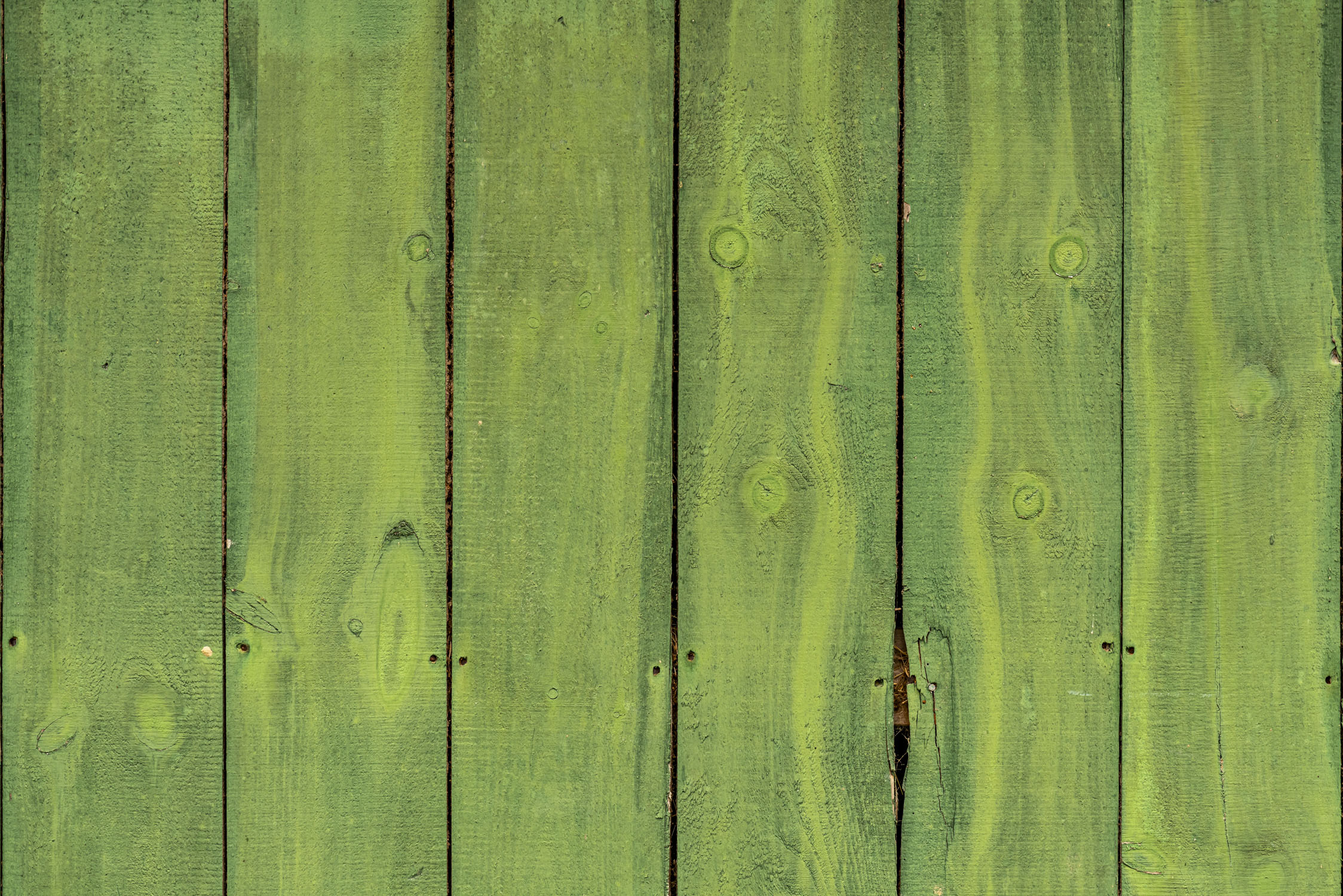 Green planks of wood