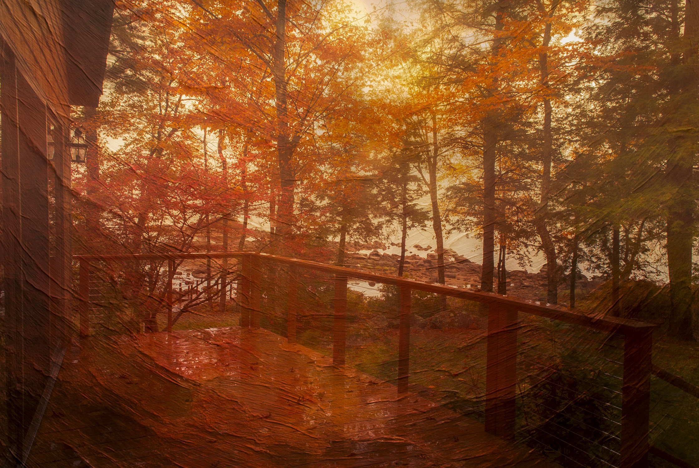 Looking from the deck towards the sun